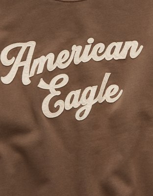 Женские худи American Eagle AE Logo Graphic Relaxed Crew Neck Sweatshirt — фото 6