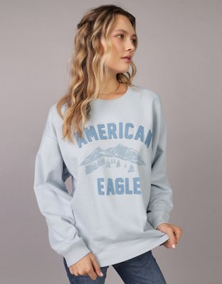 AE Logo Graphic Relaxed Crew Neck Sweatshirt