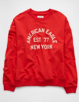 AE Logo Graphic Relaxed Crew Neck Sweatshirt