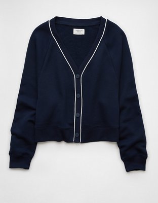 AE Relaxed Fit Fleece Cardigan