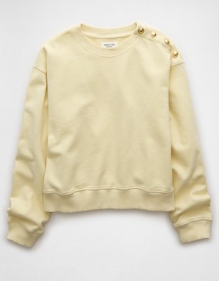 AE Button Shoulder Sweatshirt