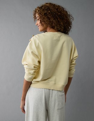 AE Button Shoulder Sweatshirt