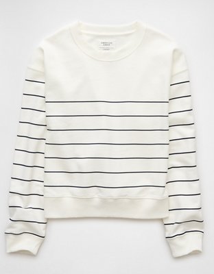 Женские худи American Eagle AE Relaxed Fit Striped Sweatshirt — фото 4