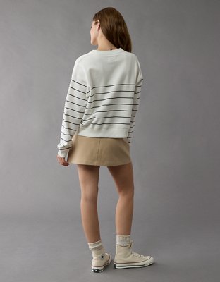 Женские худи American Eagle AE Relaxed Fit Striped Sweatshirt — фото 3