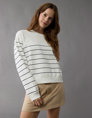 Женские худи American Eagle AE Relaxed Fit Striped Sweatshirt — фото 2