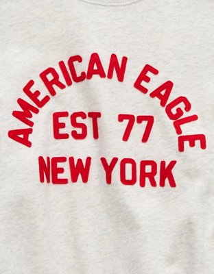 AE Logo Graphic Relaxed Crew Neck Sweatshirt