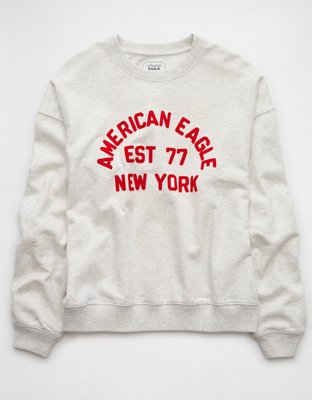 AE Logo Graphic Relaxed Crew Neck Sweatshirt