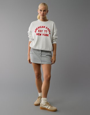 AE Logo Graphic Relaxed Crew Neck Sweatshirt