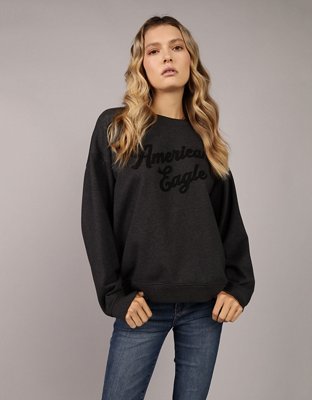 AE Logo Graphic Relaxed Crew Neck Sweatshirt