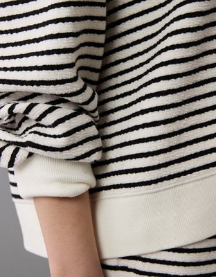 AE Oversized Striped Sweatshirt