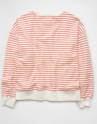 AE Oversized Striped Sweatshirt