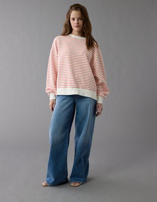 AE Oversized Striped Sweatshirt