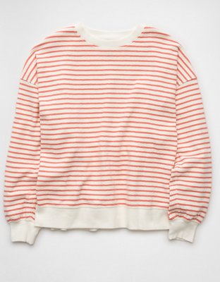 AE Oversized Striped Sweatshirt