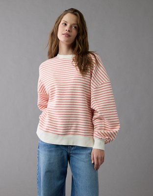 AE Oversized Striped Sweatshirt