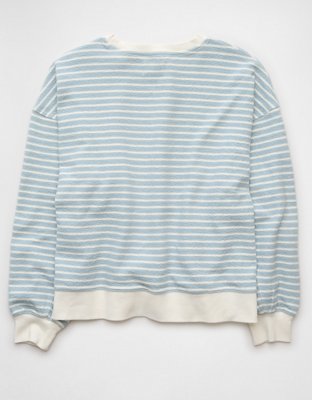 AE Oversized Striped Sweatshirt