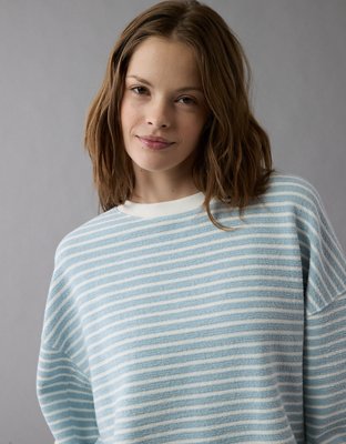 AE Oversized Striped Sweatshirt