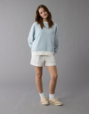 AE Oversized Striped Sweatshirt