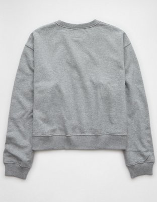 AE Embellished Cropped Crew Neck Sweatshirt