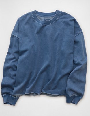 AE Everyday Luxe Cropped Cut-Off Sweatshirt