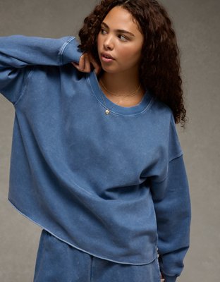 AE Everyday Luxe Cropped Cut-Off Sweatshirt