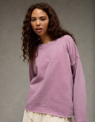 AE Everyday Luxe Cropped Cut-Off Sweatshirt