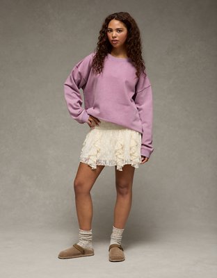 AE Everyday Luxe Cropped Cut-Off Sweatshirt