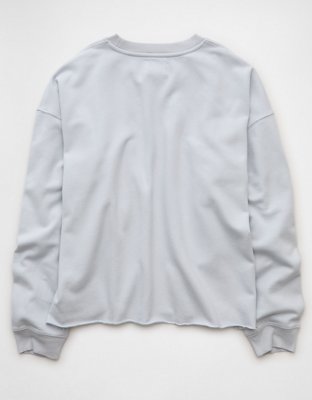 AE Everyday Luxe Cropped Cut-Off Sweatshirt