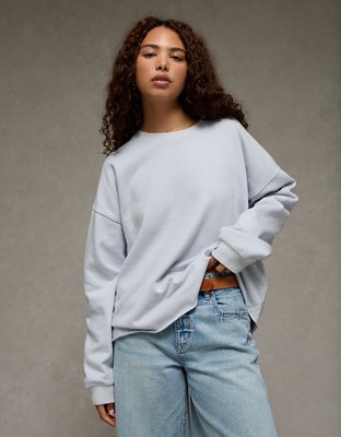 AE Everyday Luxe Cropped Cut-Off Sweatshirt