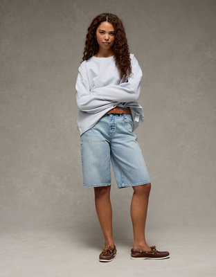 AE Everyday Luxe Cropped Cut-Off Sweatshirt