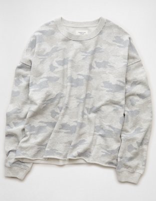 AE Everyday Luxe Cropped Cut-Off Sweatshirt