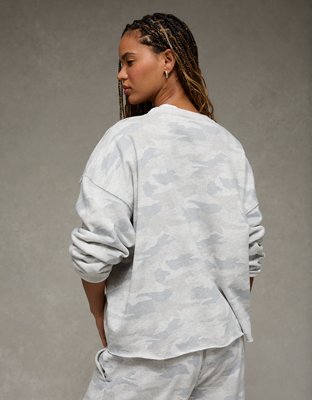 AE Everyday Luxe Cropped Cut-Off Sweatshirt