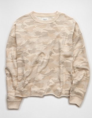 AE Everyday Luxe Cropped Cut-Off Sweatshirt