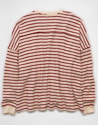 AE Big Hug Crew Neck Waffle Sweatshirt