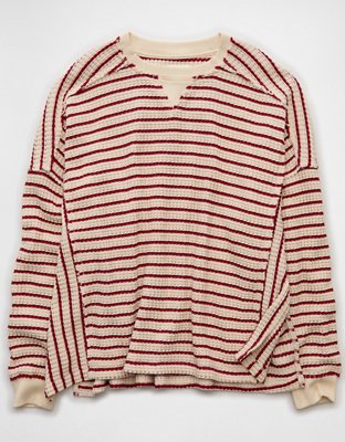 AE Big Hug Crew Neck Waffle Sweatshirt