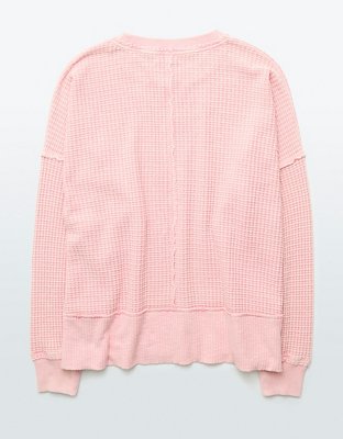 AE Big Hug Crew Neck Waffle Sweatshirt