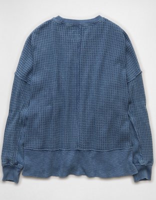 AE Big Hug Crew Neck Waffle Sweatshirt