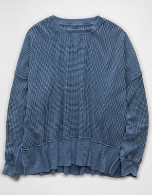 AE Big Hug Crew Neck Waffle Sweatshirt