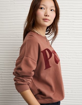 AE Velvet Graphic Crew Neck Sweatshirt