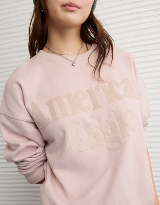 AE Velvet Graphic Crew Neck Sweatshirt | AE