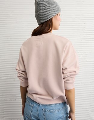 AE Velvet Graphic Crew Neck Sweatshirt | AE