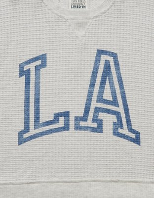 AE Big Hug Crew Neck Waffle Sweatshirt