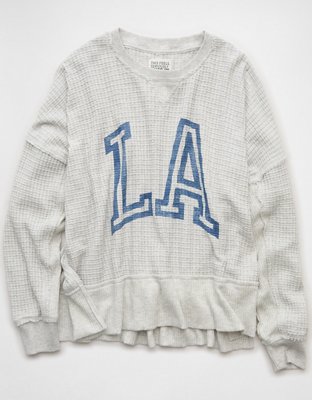 AE Big Hug Crew Neck Waffle Sweatshirt