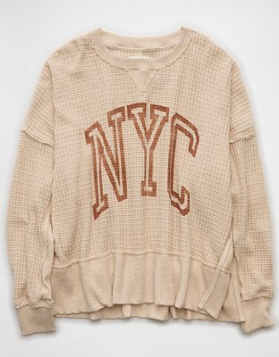 AE Big Hug Crew Neck Waffle Sweatshirt