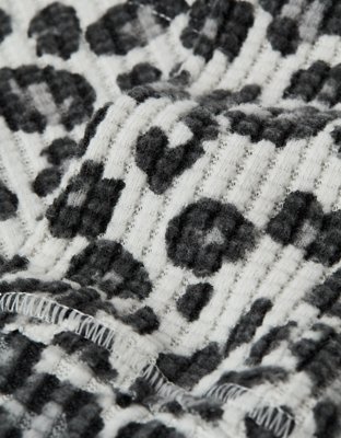 AE Big Hug Off-The-Shoulder Waffle Sweatshirt