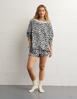 AE Big Hug Off-The-Shoulder Waffle Sweatshirt