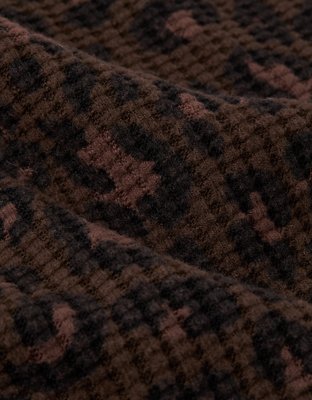 AE Big Hug Off-The-Shoulder Waffle Sweatshirt