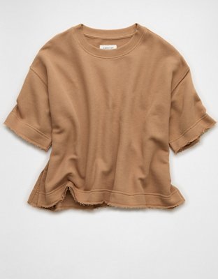AE Boxy Short-Sleeve Sweatshirt | American Eagle