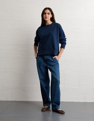 Sweat-shirt à capuche en polaire sherpa bleu garçon OKAIDI