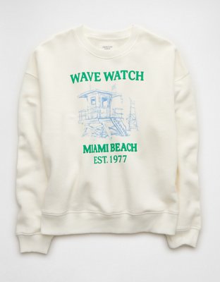 AE Graphic Crew Neck Sweatshirt Women's White XXL