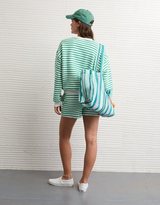 AE Textured Crew Neck Sweatshirt | American Eagle